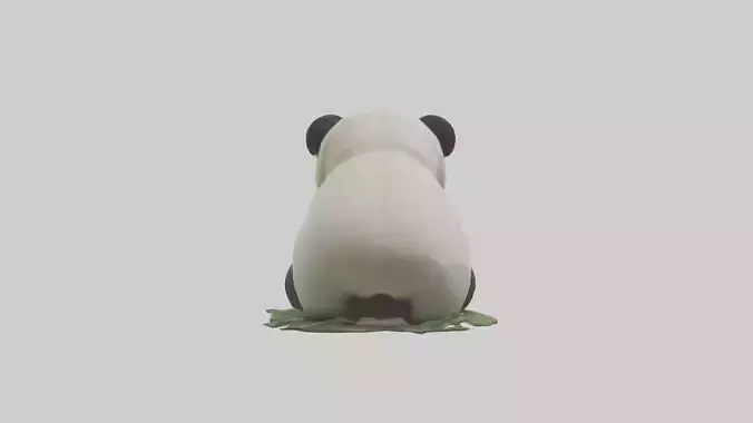 Panda chewing bamboo model
