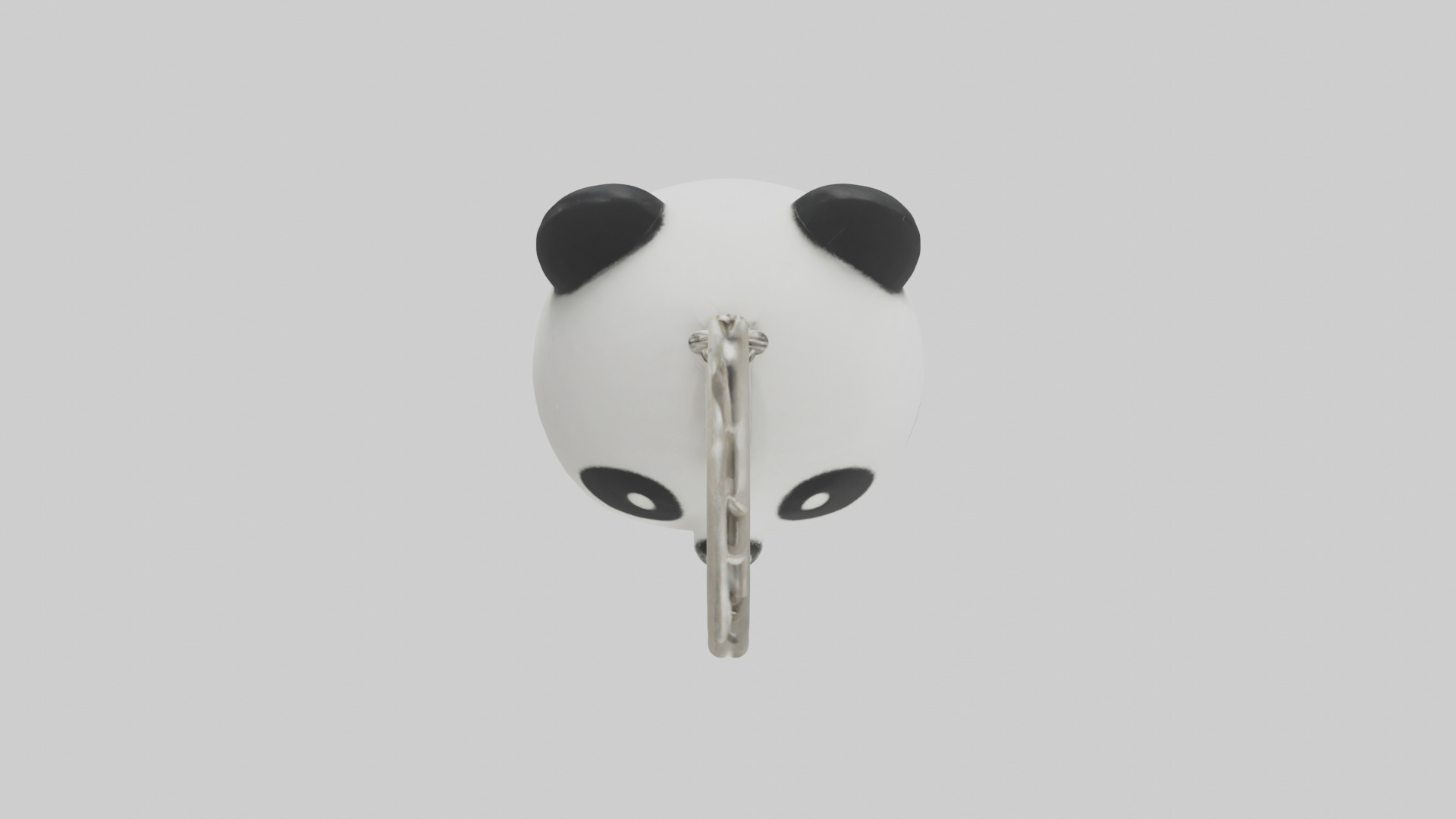 Panda keychain model Low-poly 3D model_15