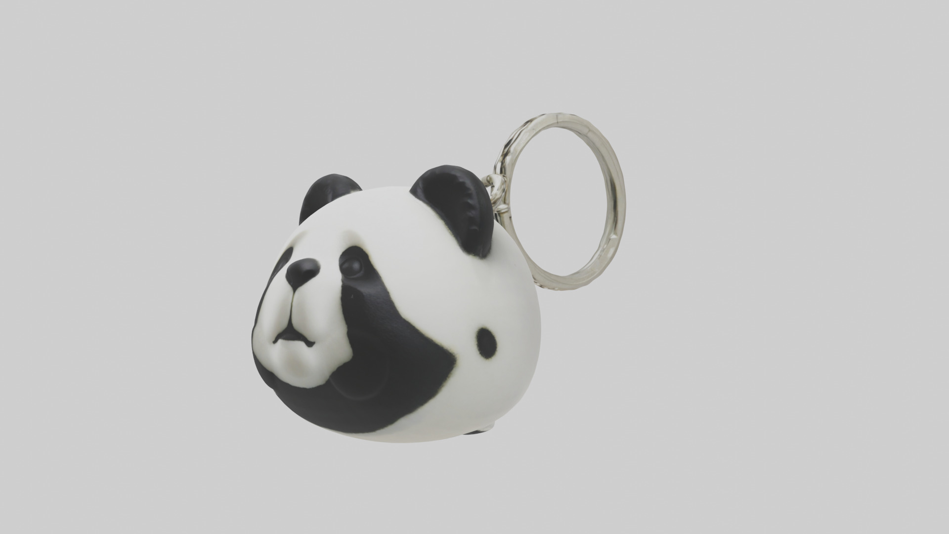 Panda keychain model Low-poly 3D model_11