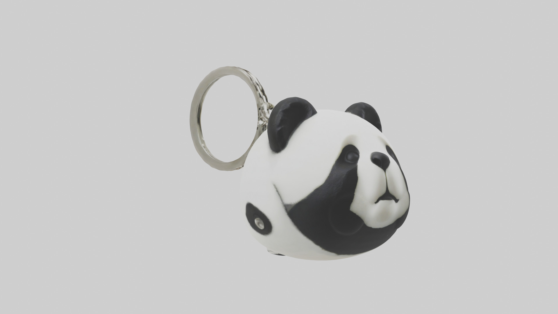 Panda keychain model Low-poly 3D model_10