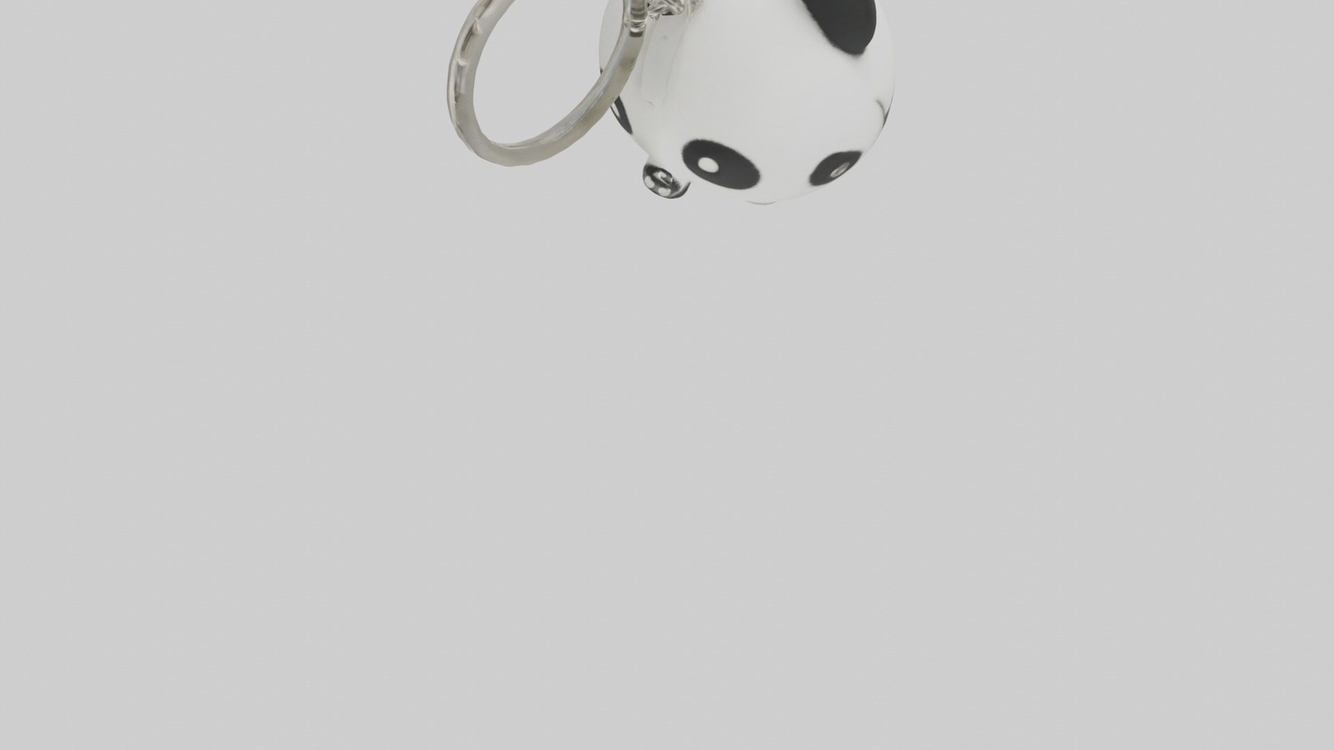 Panda keychain model Low-poly 3D model_7