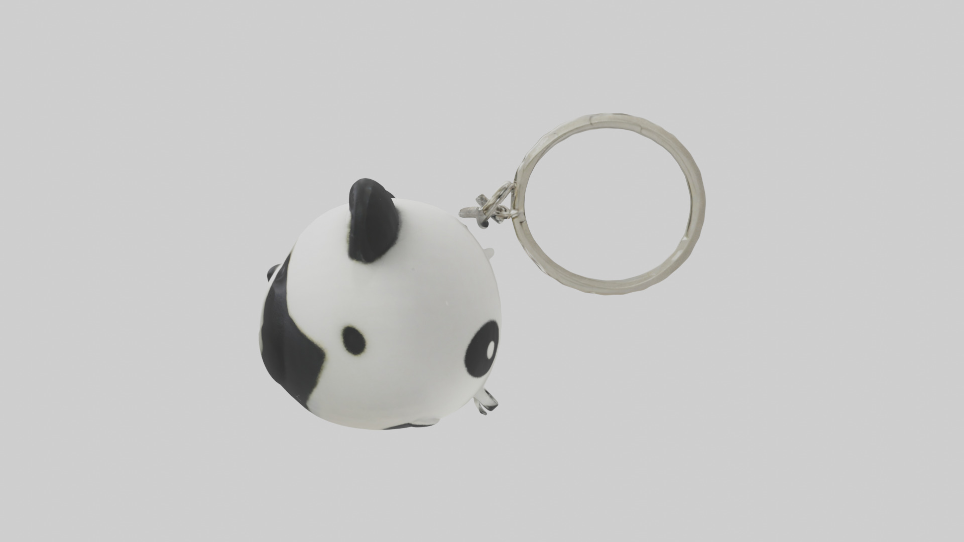Panda keychain model Low-poly 3D model_12