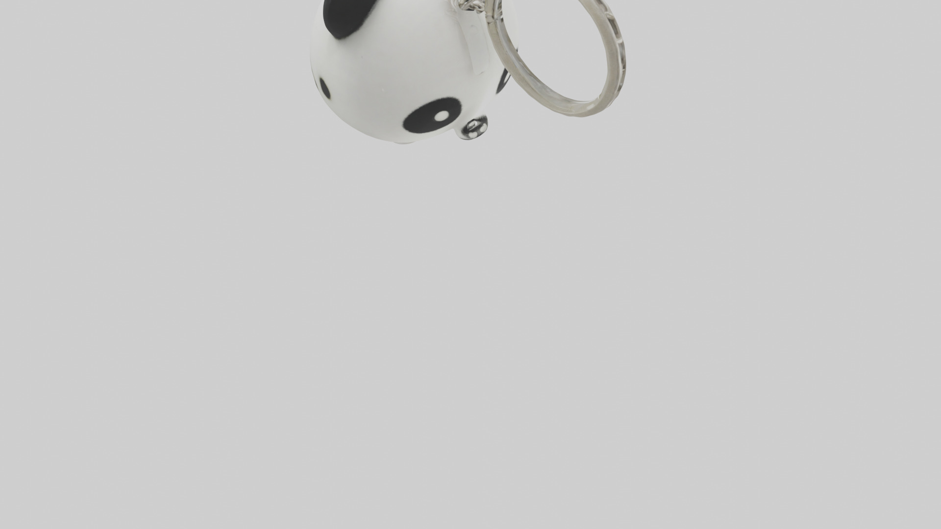 Panda keychain model Low-poly 3D model_6