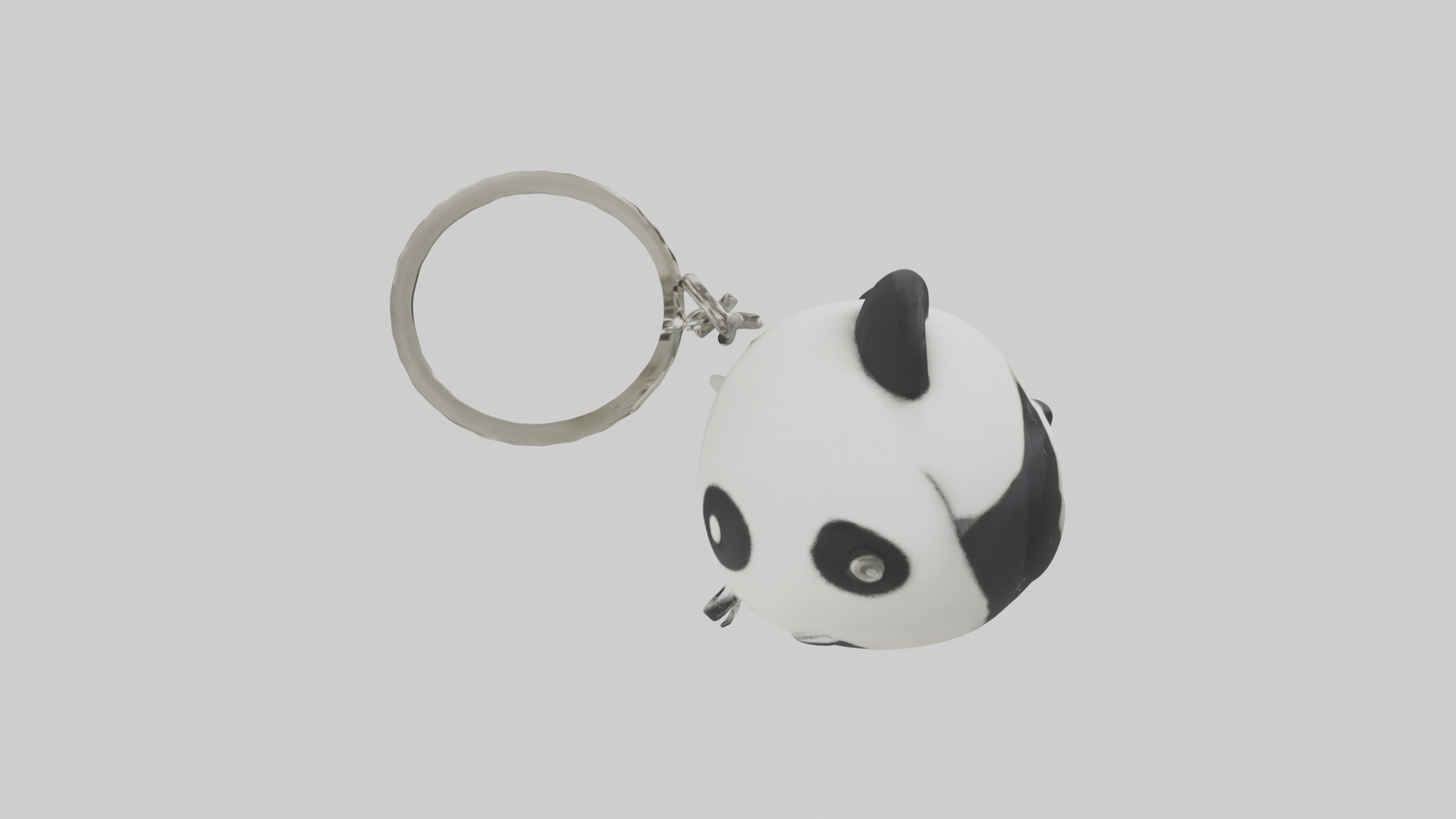 Panda keychain model Low-poly 3D model_13