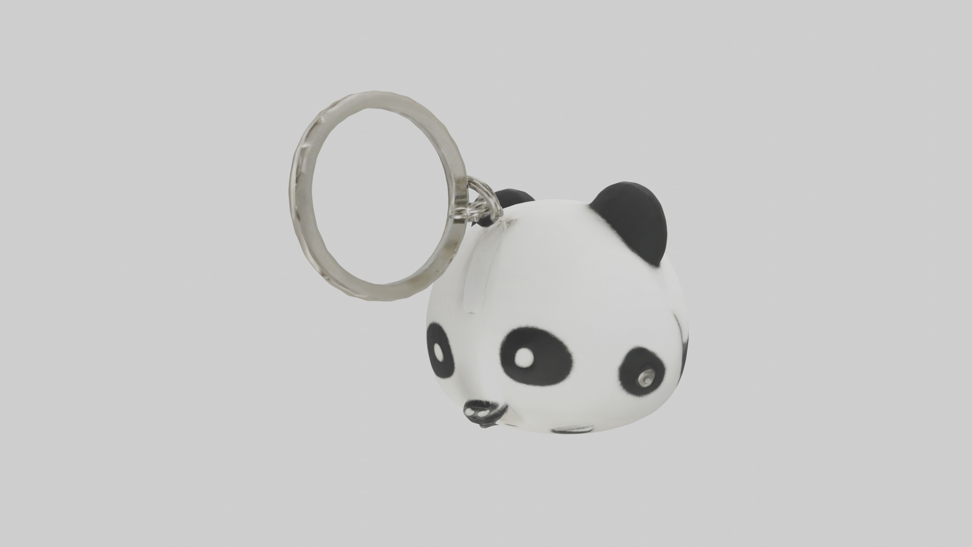 Panda keychain model Low-poly 3D model_5