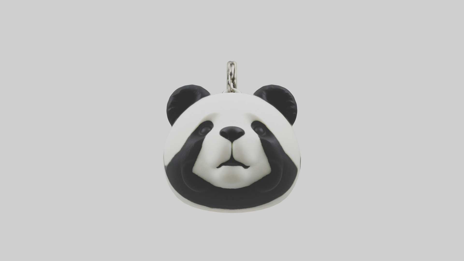 Panda keychain model Low-poly 3D model_2