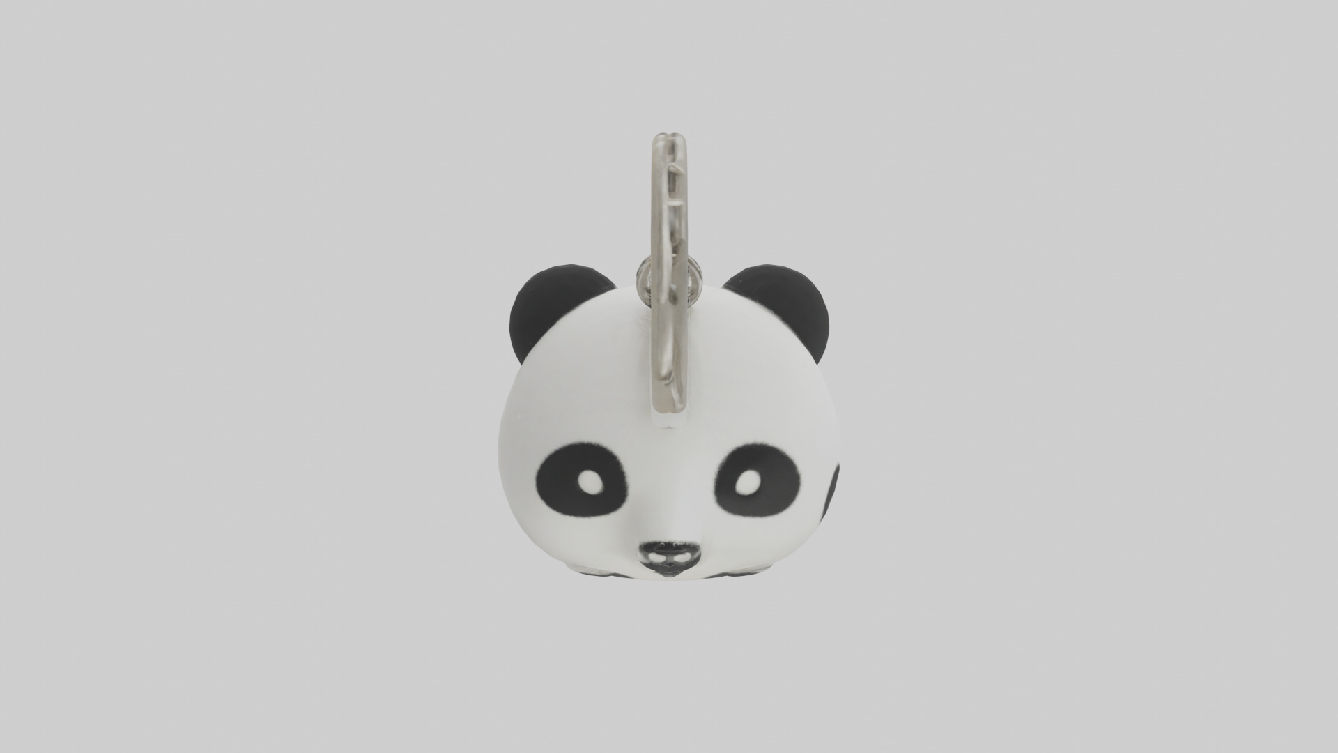 Panda keychain model Low-poly 3D model_3
