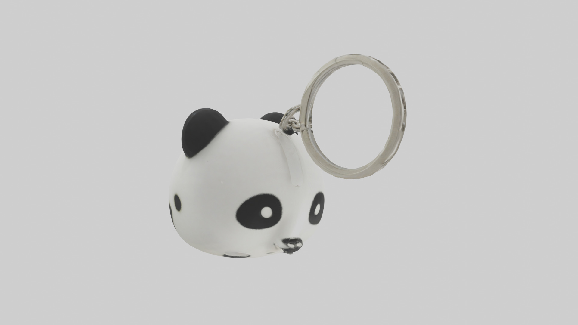 Panda keychain model Low-poly 3D model_4