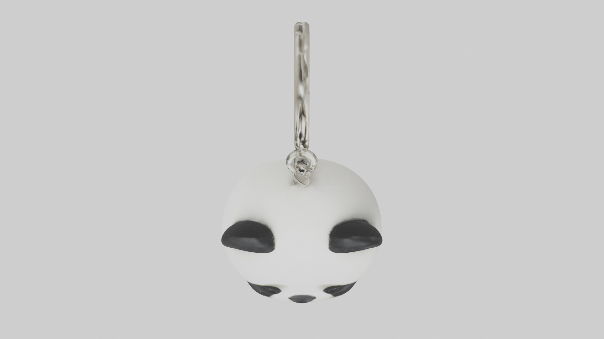 Panda keychain model Low-poly 3D model_14