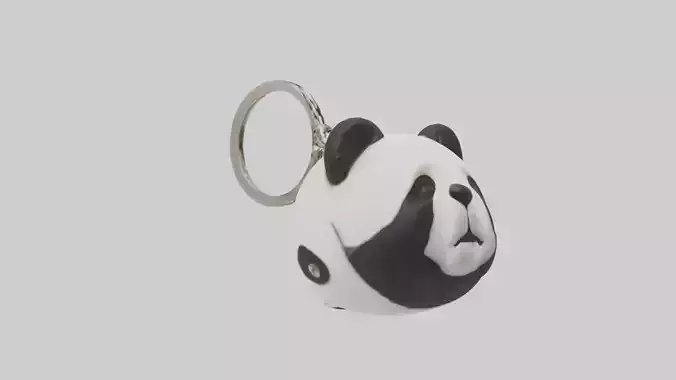 Panda keychain model Low-poly 3D model Panda keychain model Low-poly 3D model