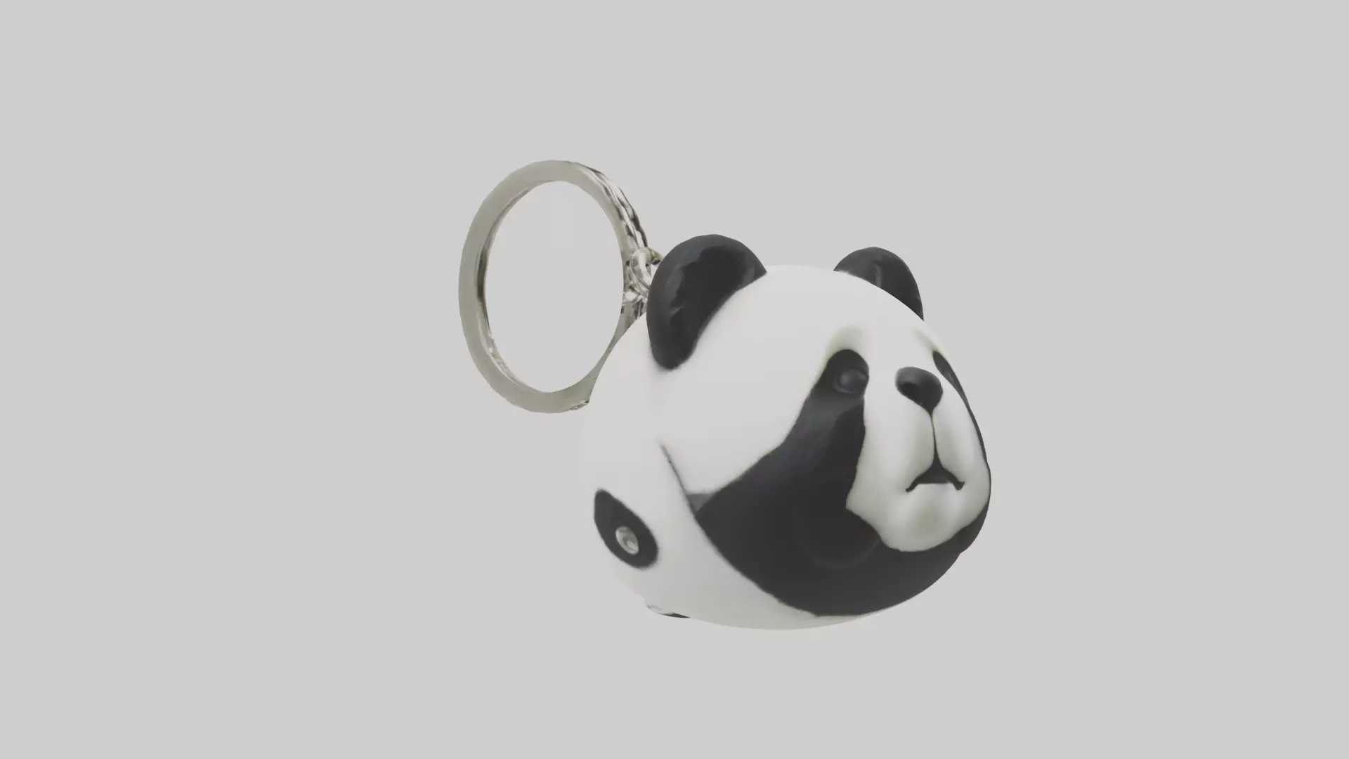 Panda keychain model Low-poly 3D model_0