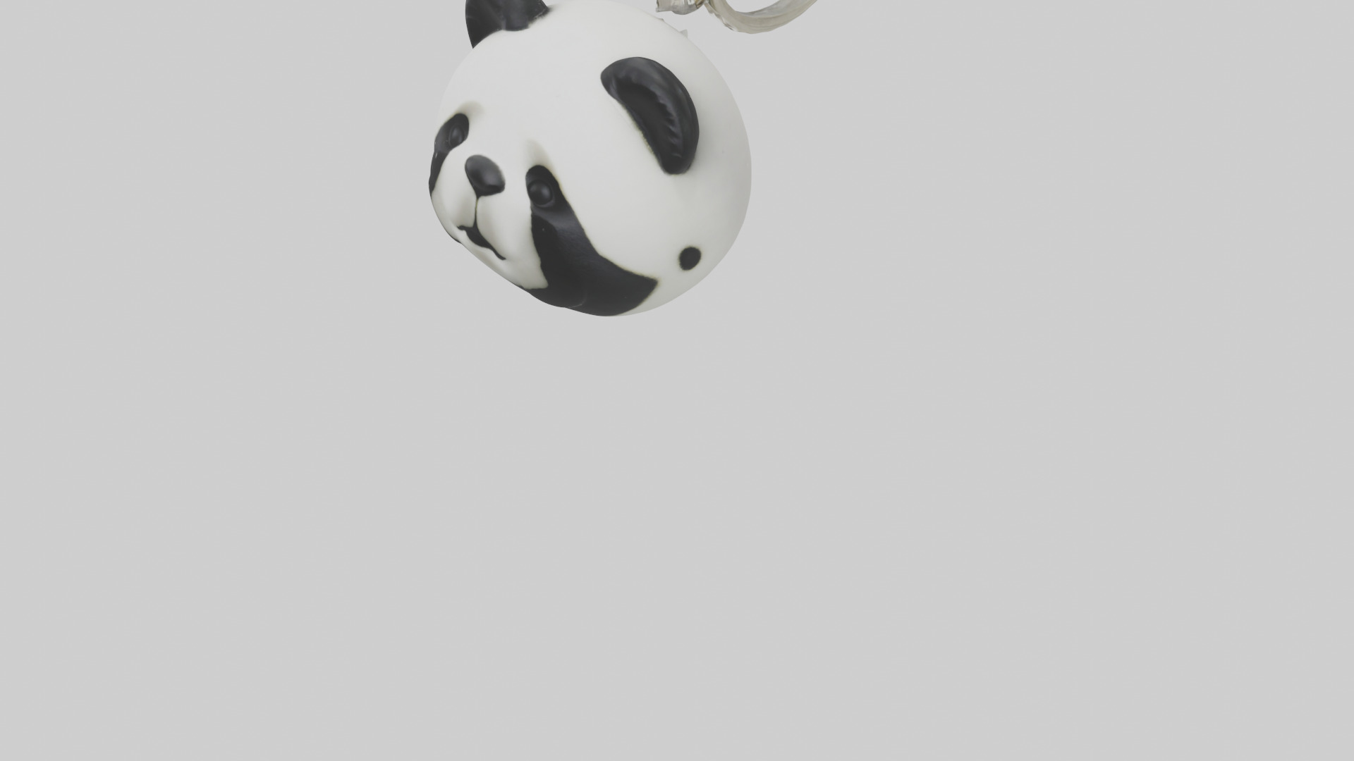 Panda keychain model Low-poly 3D model_8
