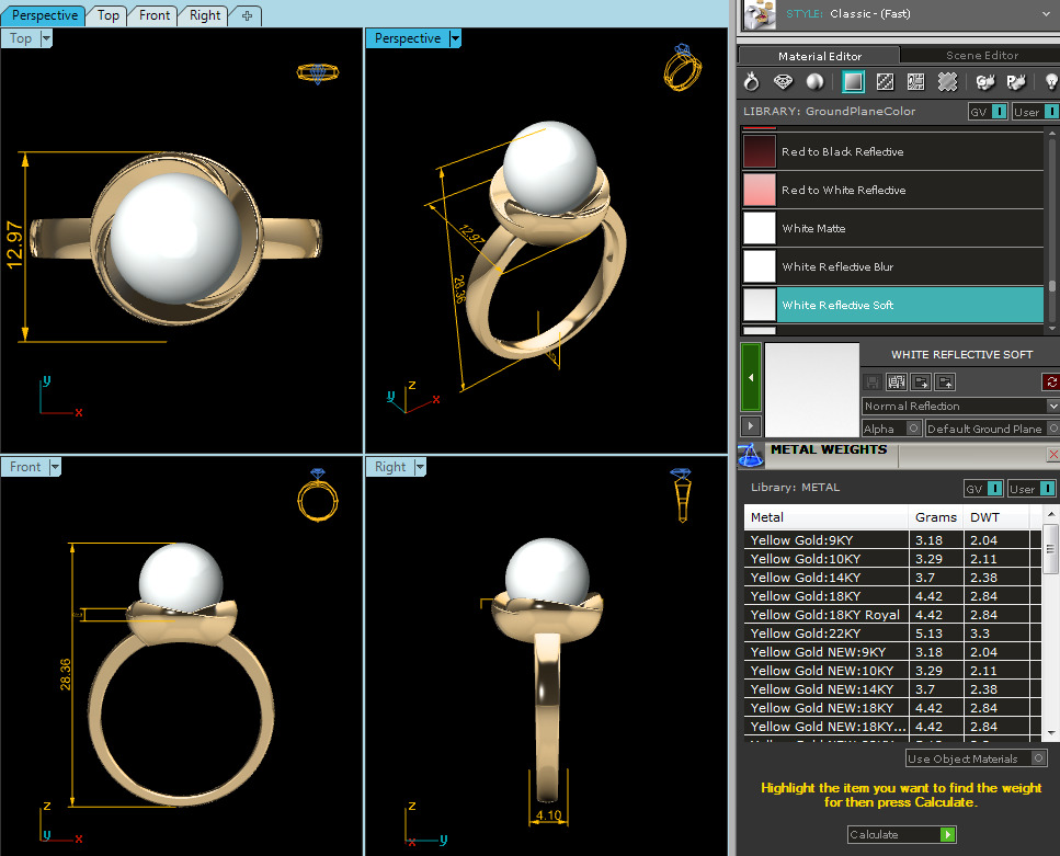Women Ring  Render 3dm STL OBJ FBX Details 3D print model_6