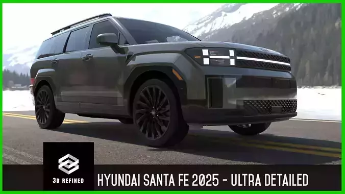Santa fe 2025 -highres-Vray-Redshift-Unreal- Lightrigs included 3D model