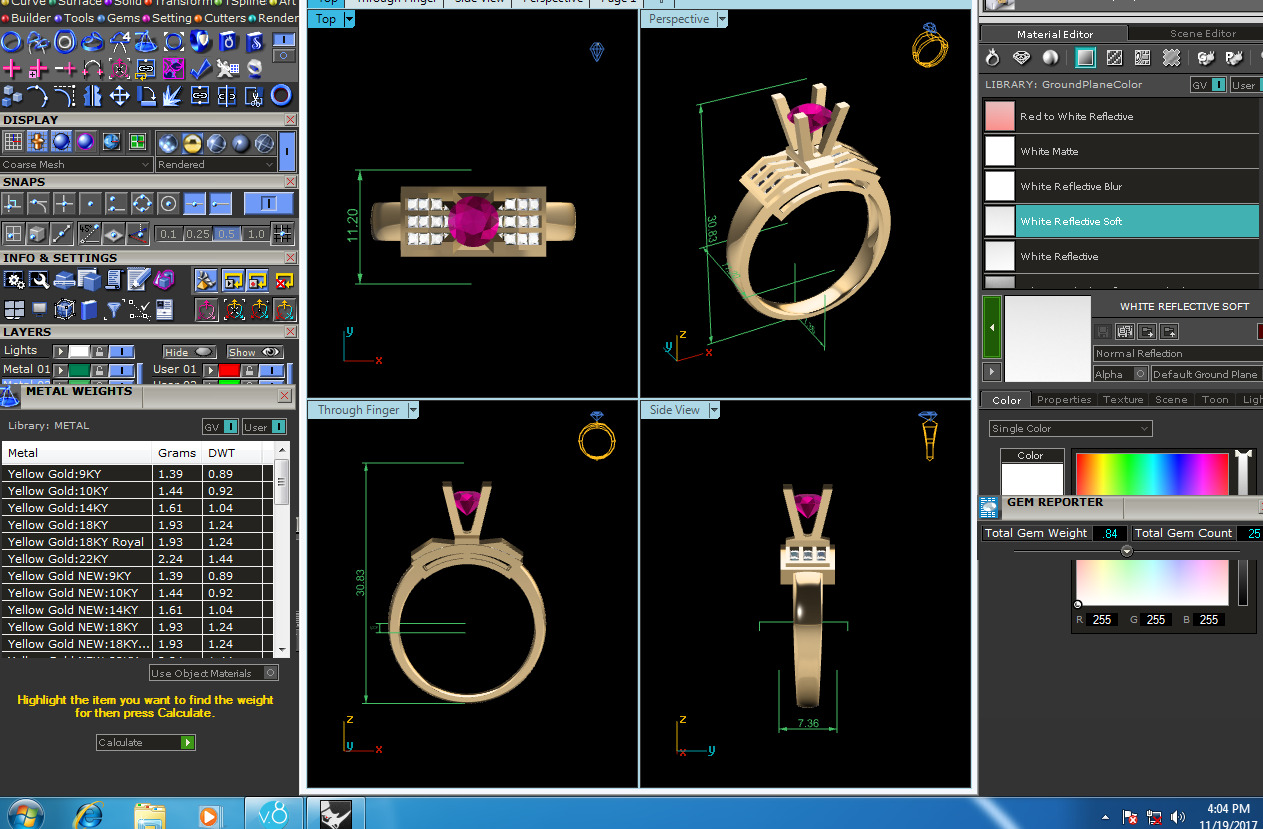Women Ring Render 3dm STL OBJ FBX Details 3D print model_8