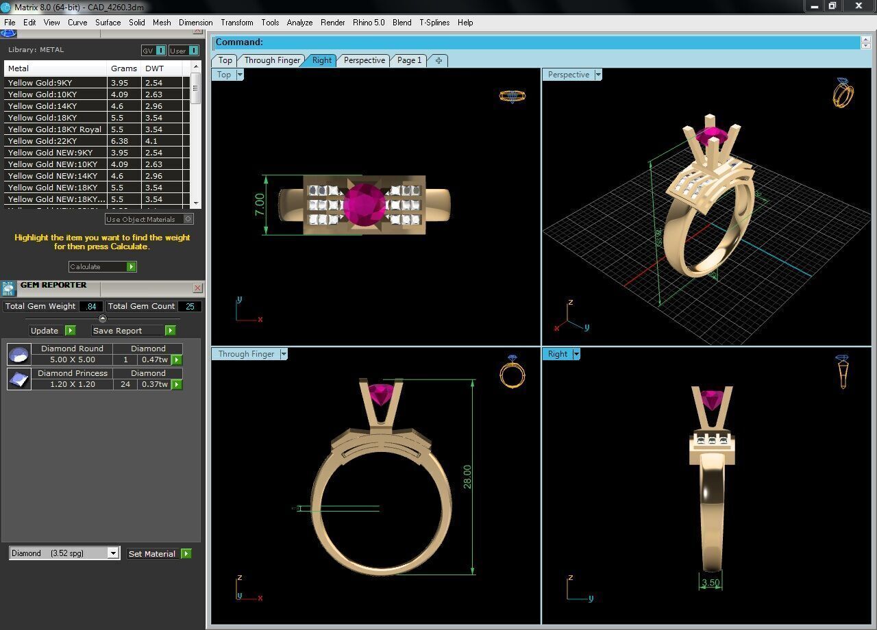 Women Ring Render 3dm STL OBJ FBX Details 3D print model_9