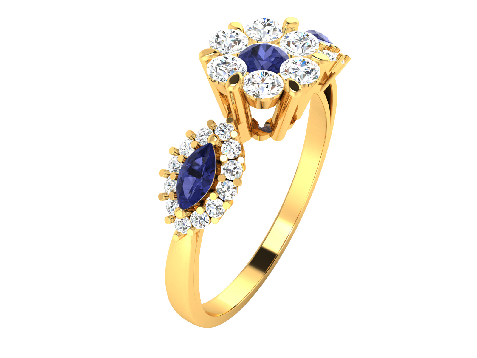 Women Ring  Render 3dm STL OBJ FBX Details 3D print model_6