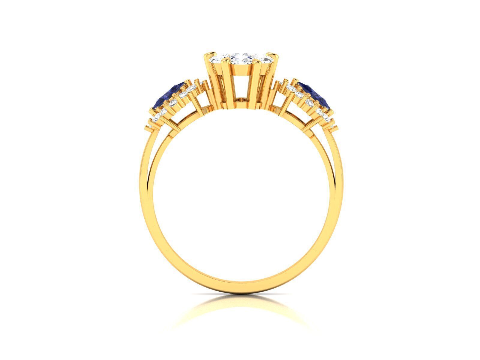 Women Ring  Render 3dm STL OBJ FBX Details 3D print model_2
