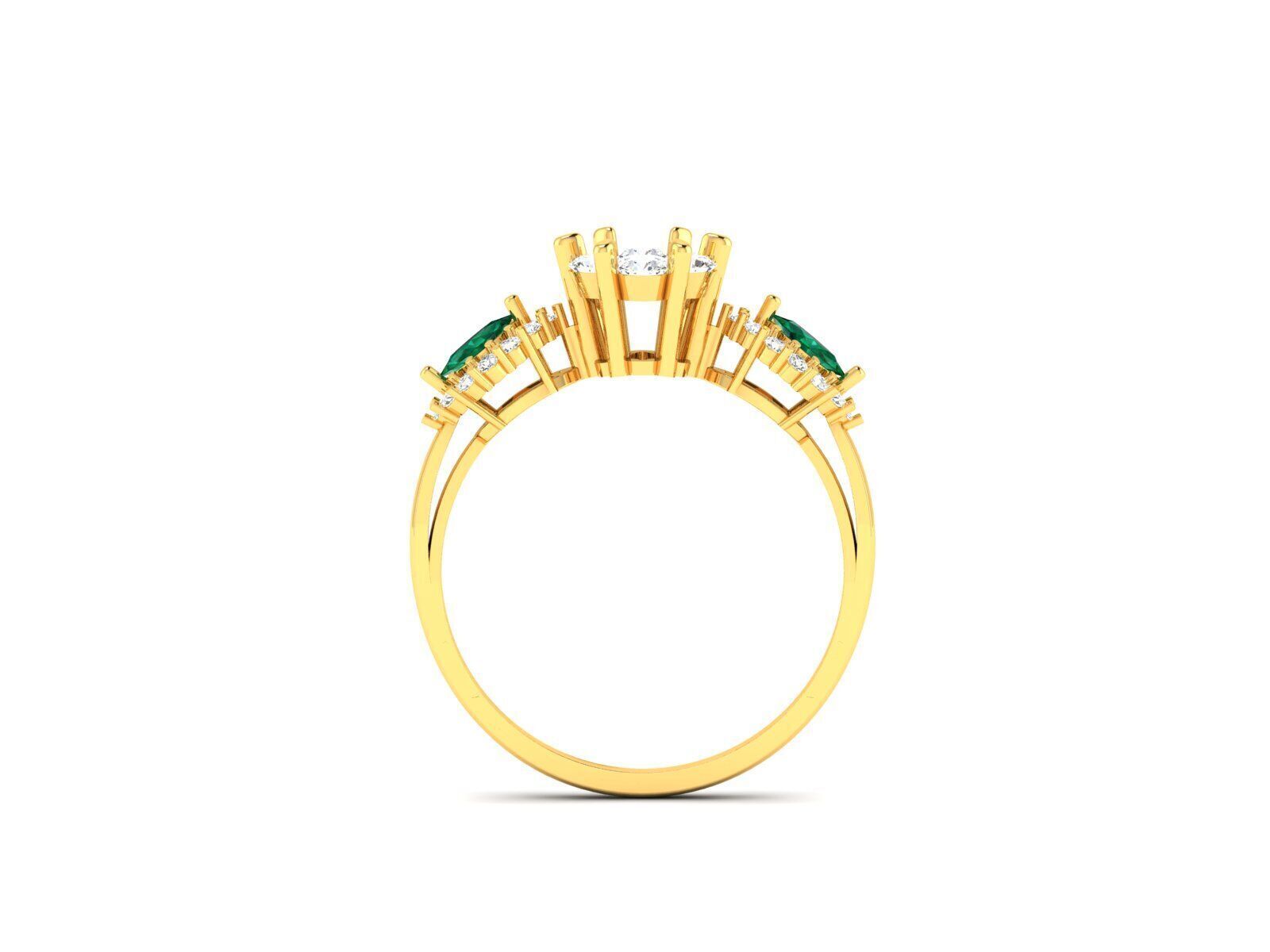 Women Ring  Render 3dm STL OBJ FBX Details 3D print model_9