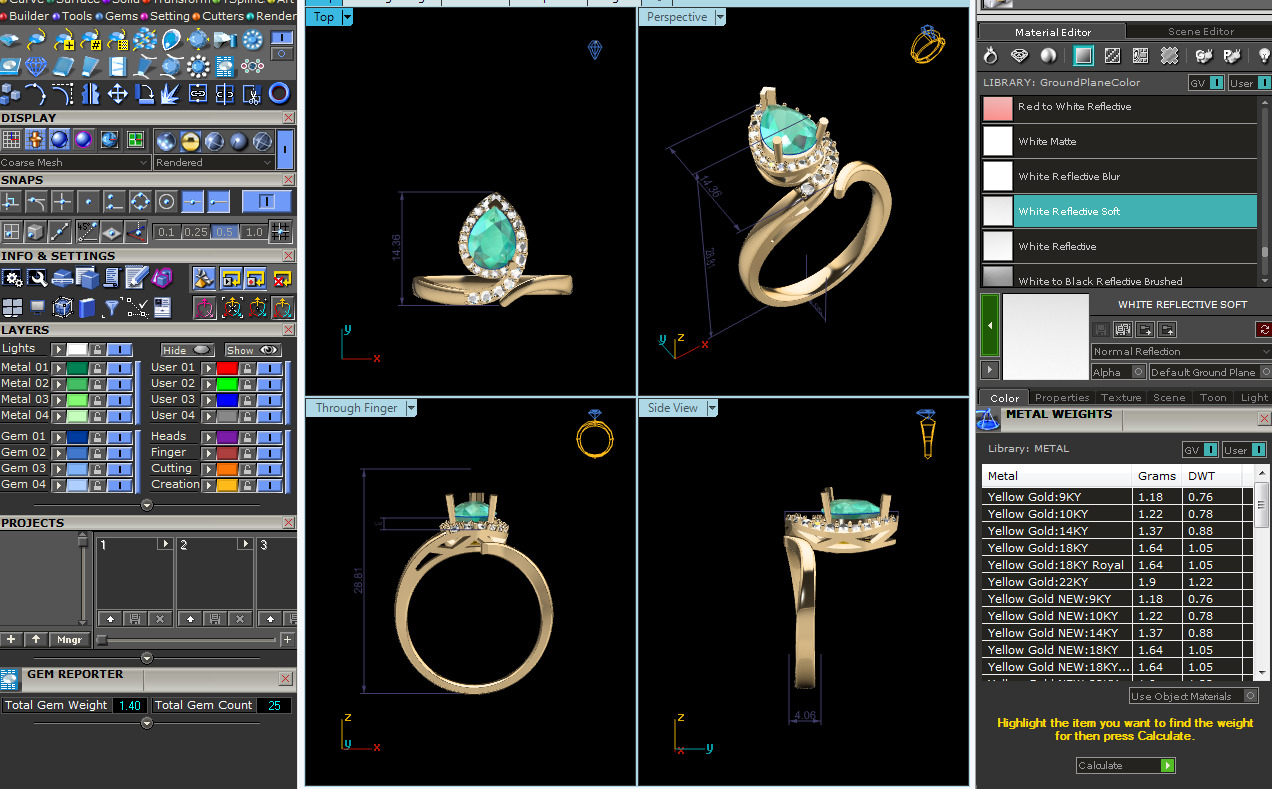 Women Ring  Render 3dm STL OBJ FBX Details 3D print model_17
