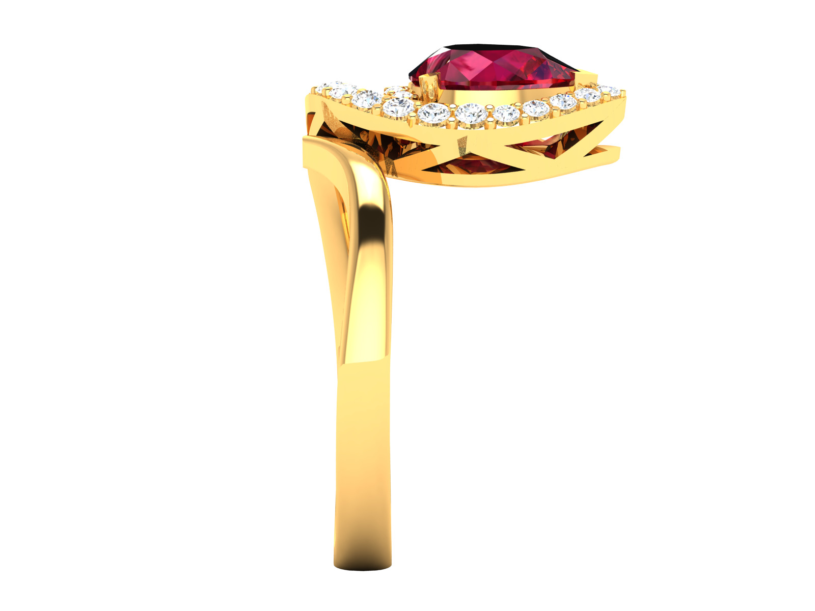 Women Ring  Render 3dm STL OBJ FBX Details 3D print model_7