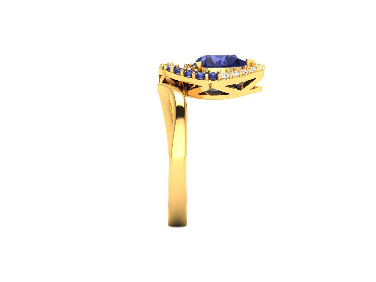 Women Ring  Render 3dm STL OBJ FBX Details 3D print model_3