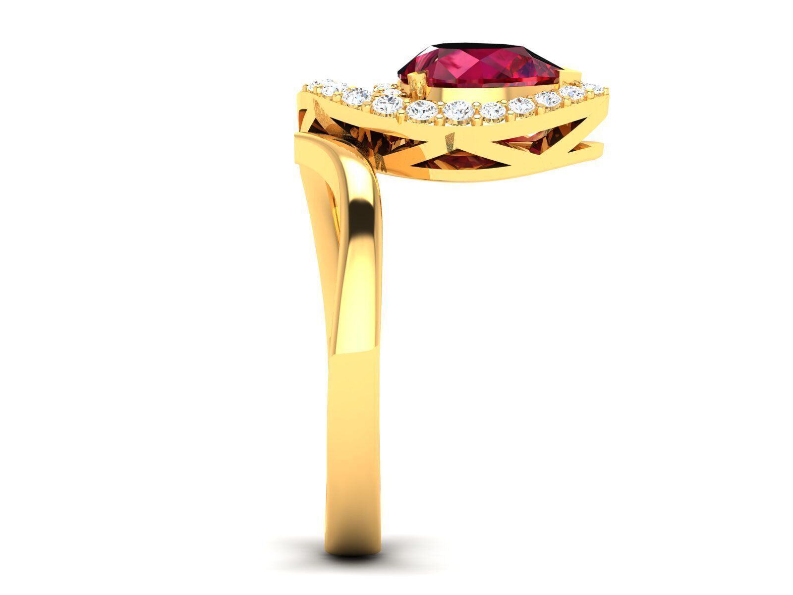 Women Ring  Render 3dm STL OBJ FBX Details 3D print model_6