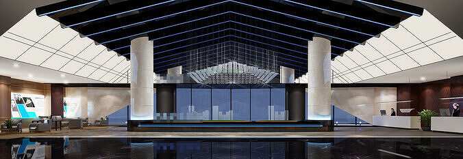 Hotel lobby 3D model