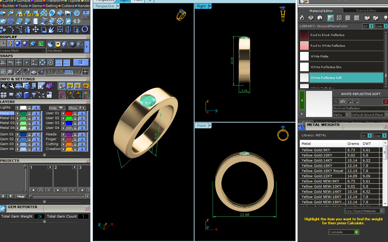 Women Ring Render 3dm STL OBJ FBX Details 3D print model_6