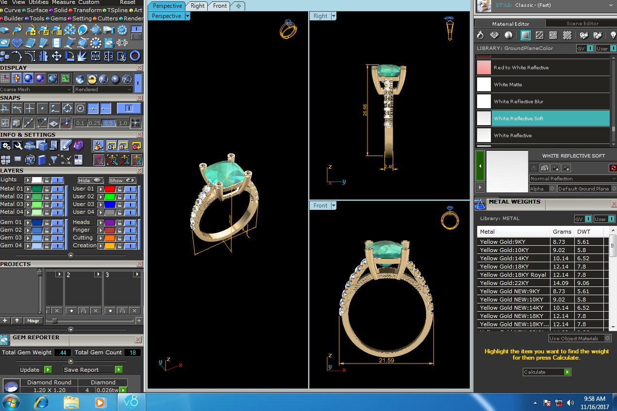 Women Ring  Render 3dm STL OBJ FBX Details 3D print model_6