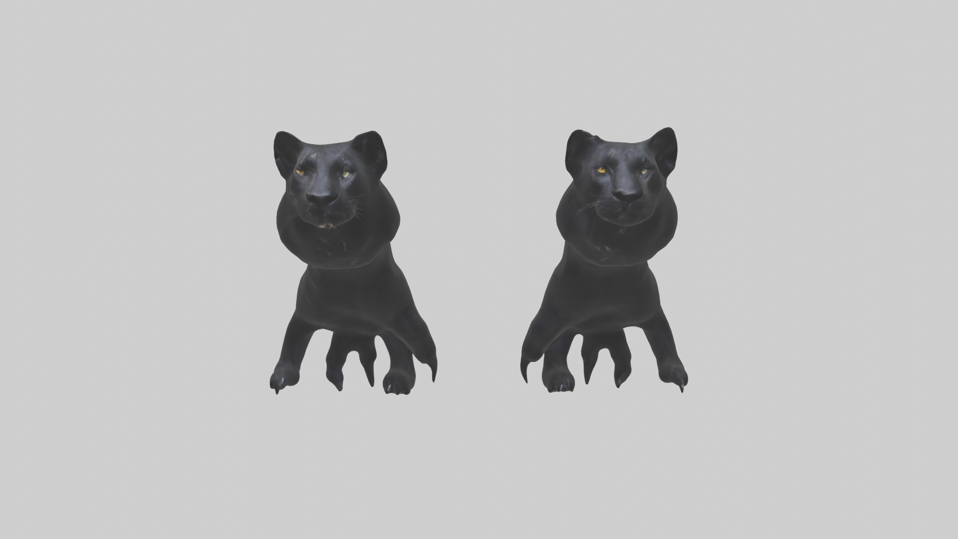 Panther Paws Low-poly 3D model_12