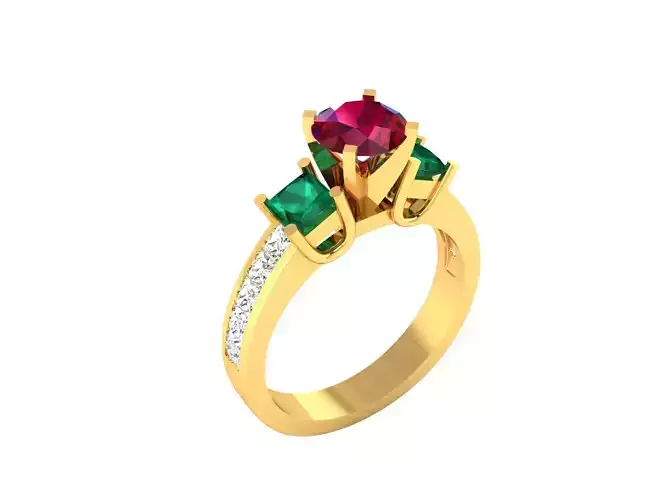 Women Ring  Render 3dm STL OBJ FBX Details