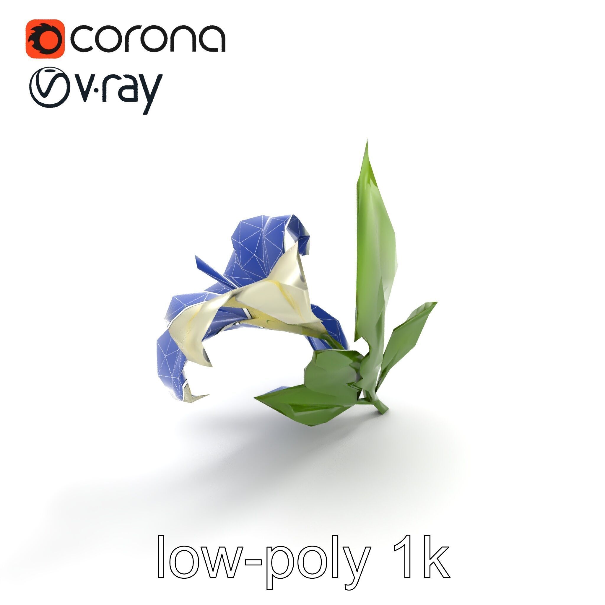 Longiflorum Lily Elegant Petals model pack Low-poly 3D model_19