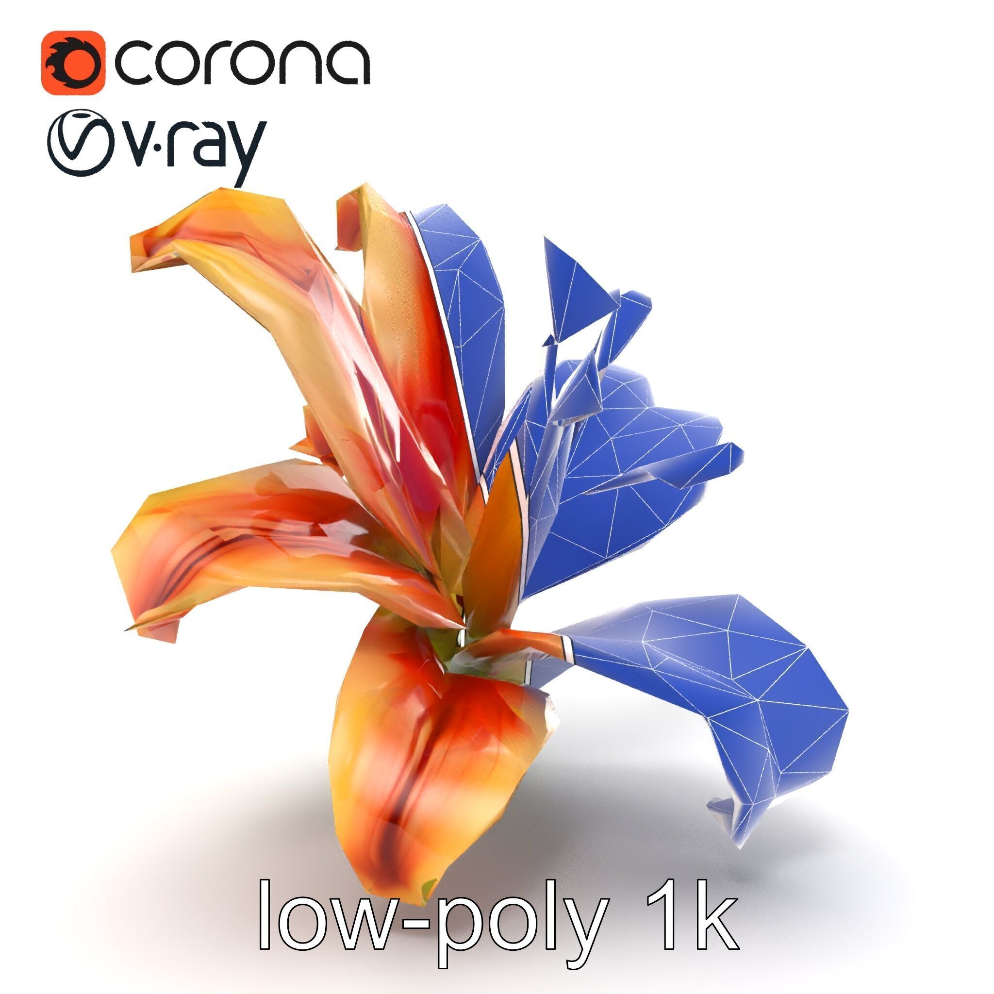 Lily Flower with Detailed Petals Model Pack Low-poly 3D model_26