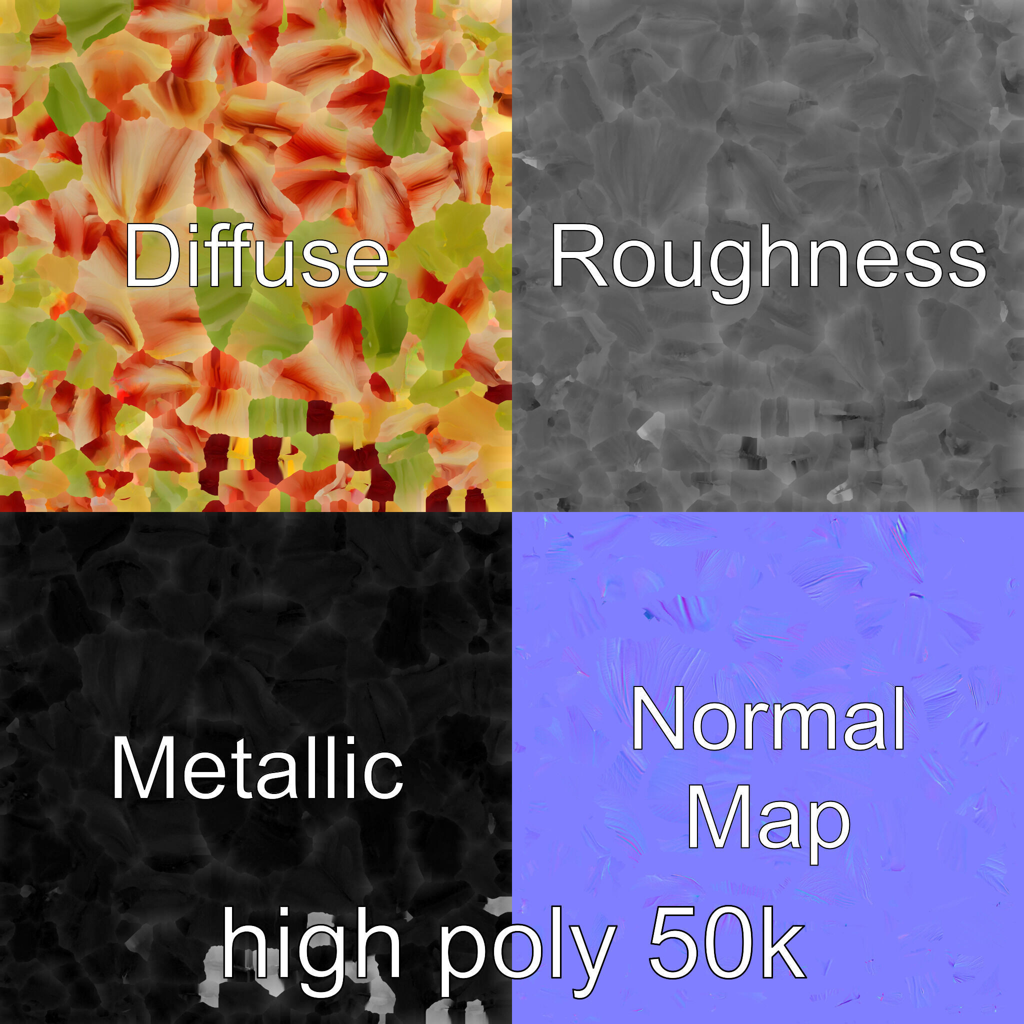 Lily Flower with Detailed Petals Model Pack Low-poly 3D model_3