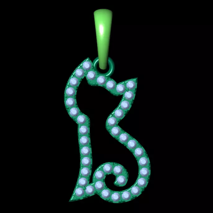 PENDANT MN-01 OPEN CAT 3D print model_0