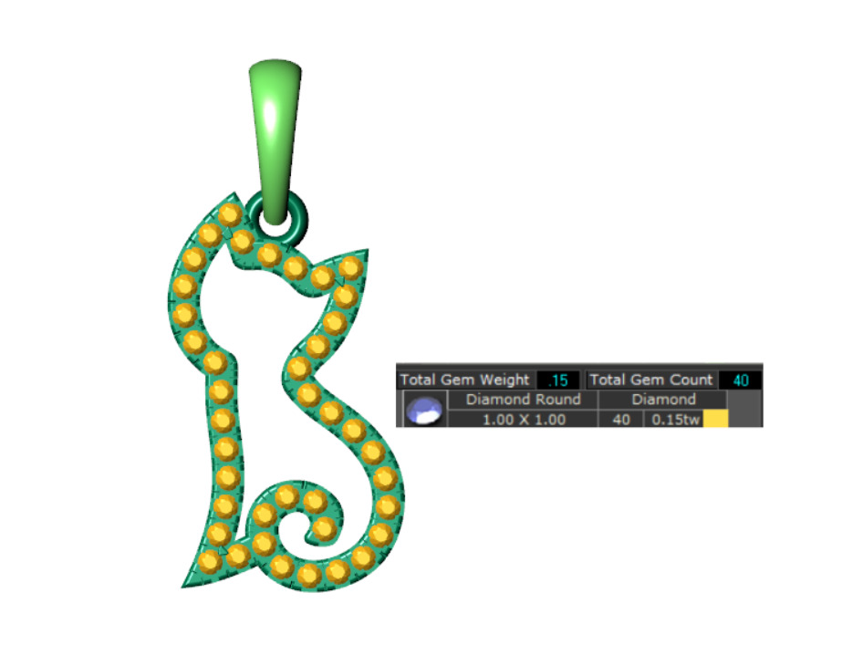 PENDANT MN-01 OPEN CAT 3D print model_4