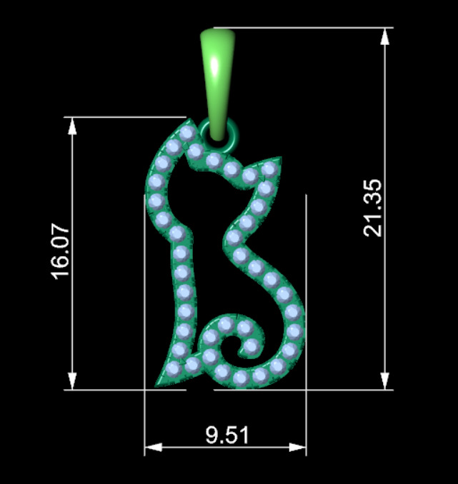 PENDANT MN-01 OPEN CAT 3D print model_1