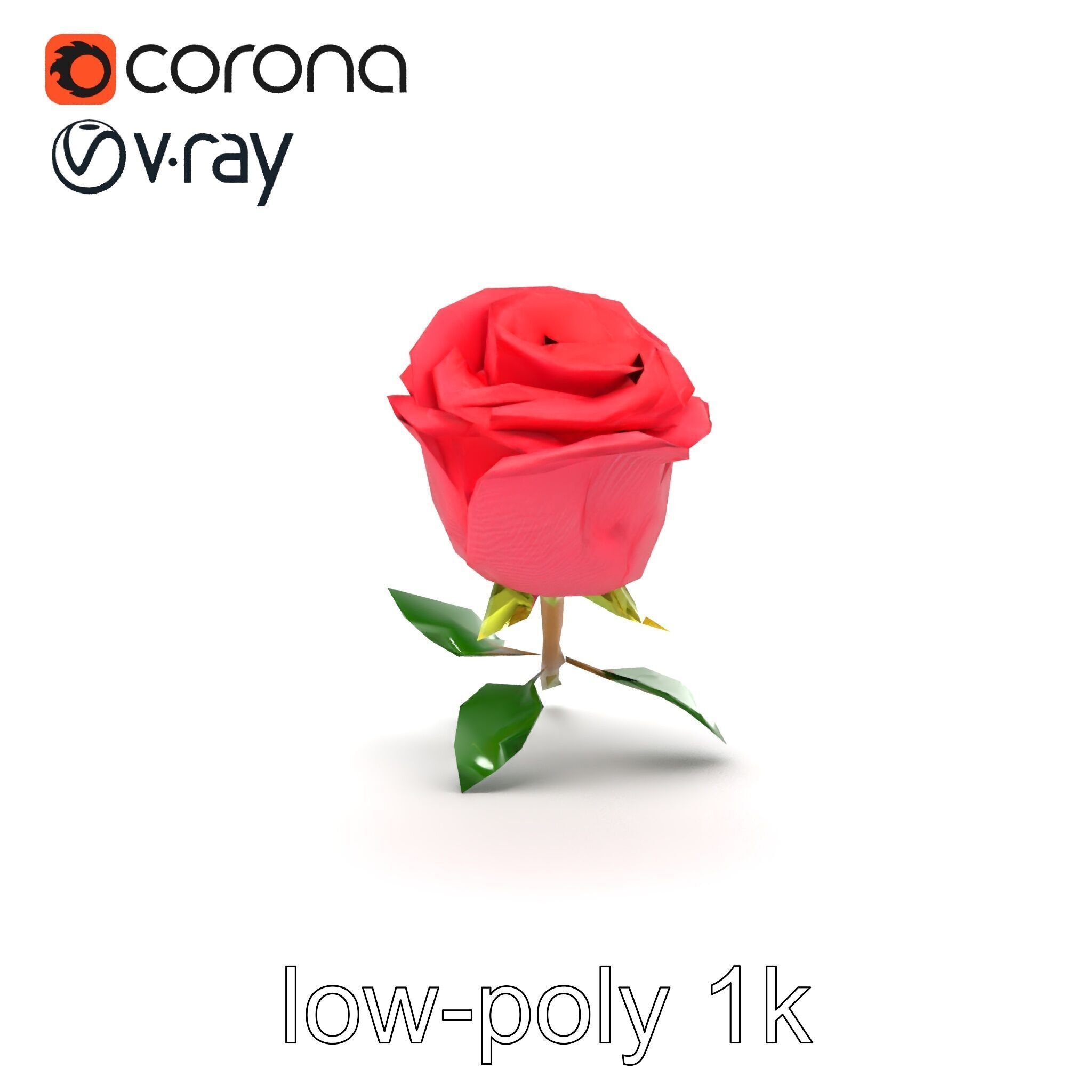 Miniature Rose Flower Model Pack for Stunning Environmental D... Low-poly 3D model_21