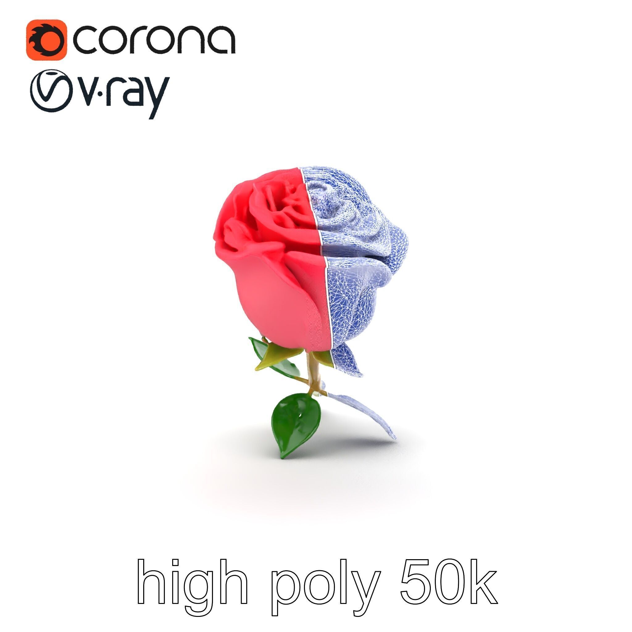 Miniature Rose Flower Model Pack for Stunning Environmental D... Low-poly 3D model_31