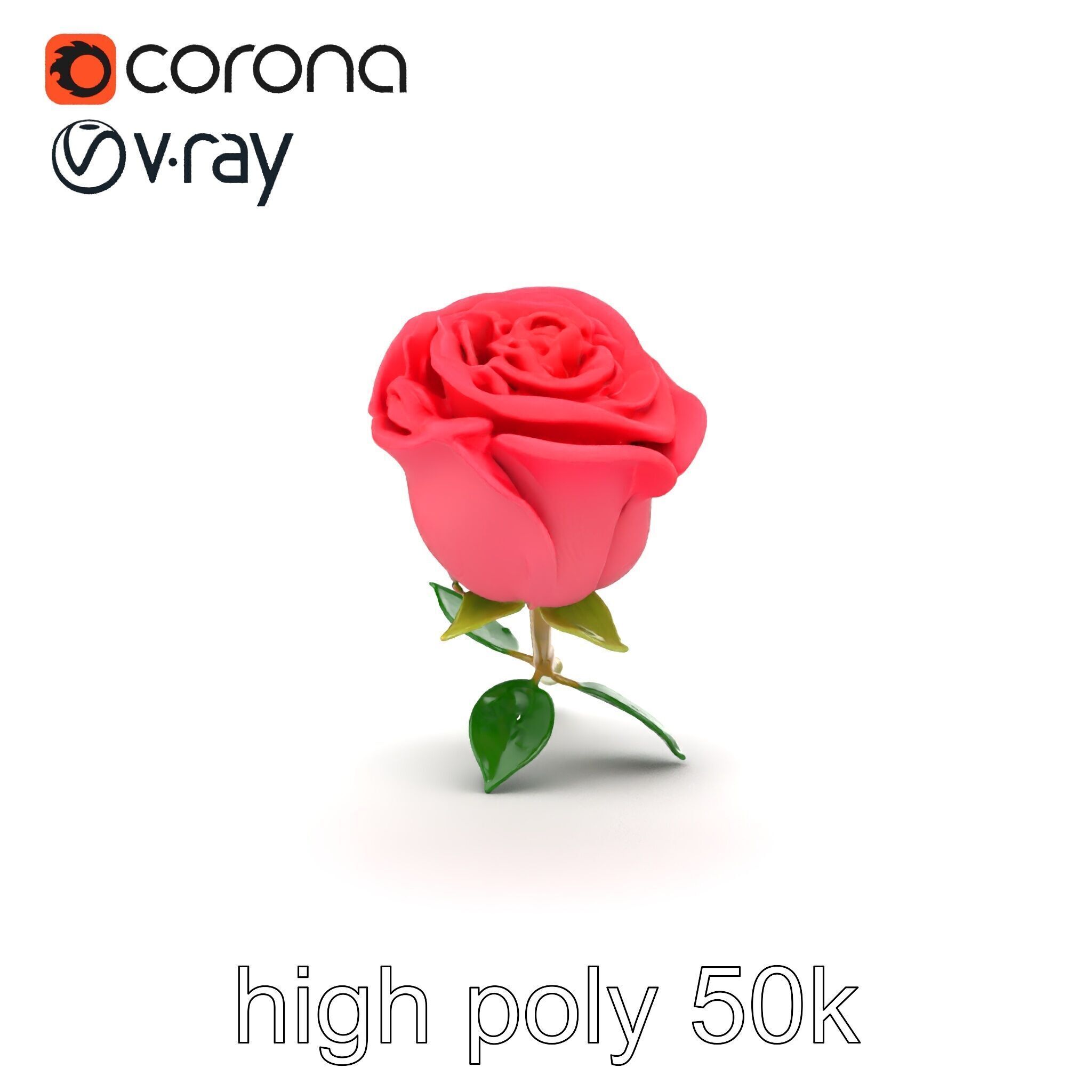 Miniature Rose Flower Model Pack for Stunning Environmental D... Low-poly 3D model_19