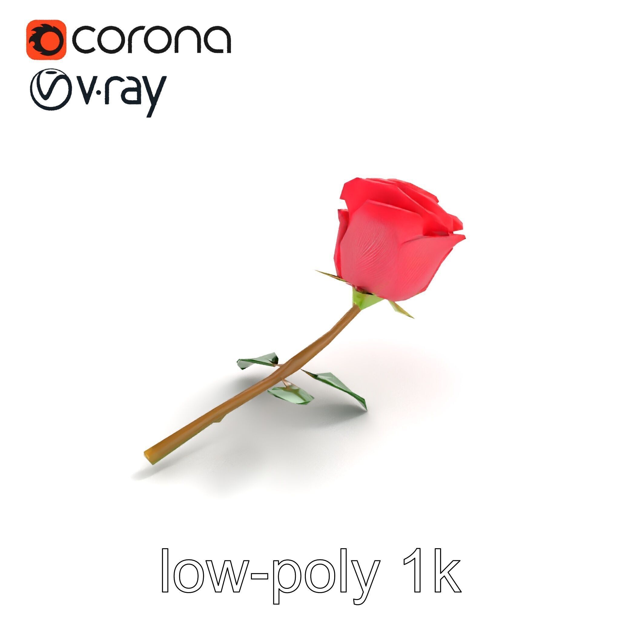 Miniature Rose Flower Model Pack for Stunning Environmental D... Low-poly 3D model_9