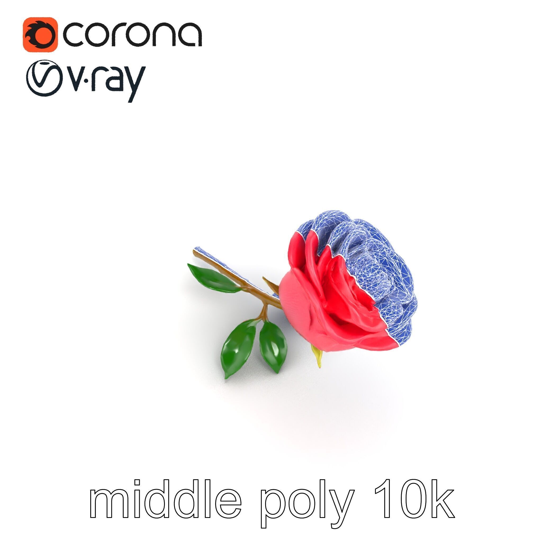 Miniature Rose Flower Model Pack for Stunning Environmental D... Low-poly 3D model_26