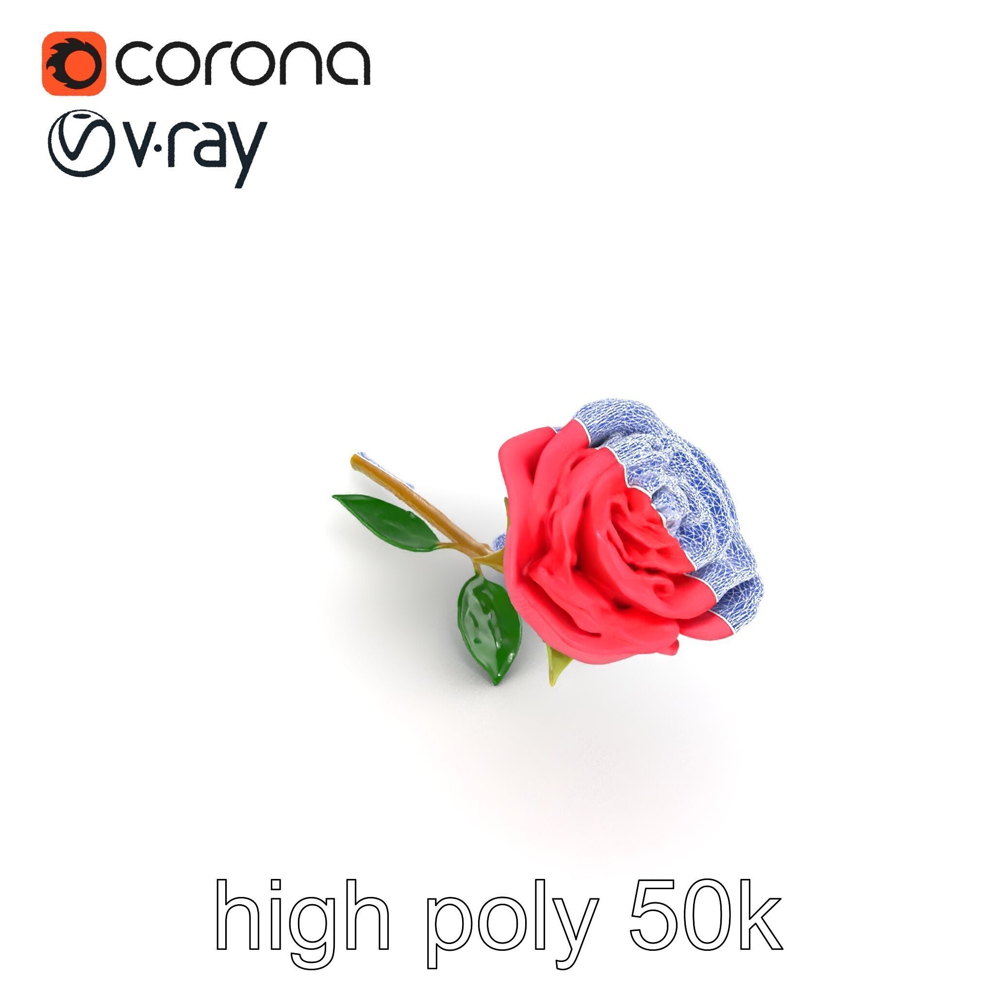 Miniature Rose Flower Model Pack for Stunning Environmental D... Low-poly 3D model_32