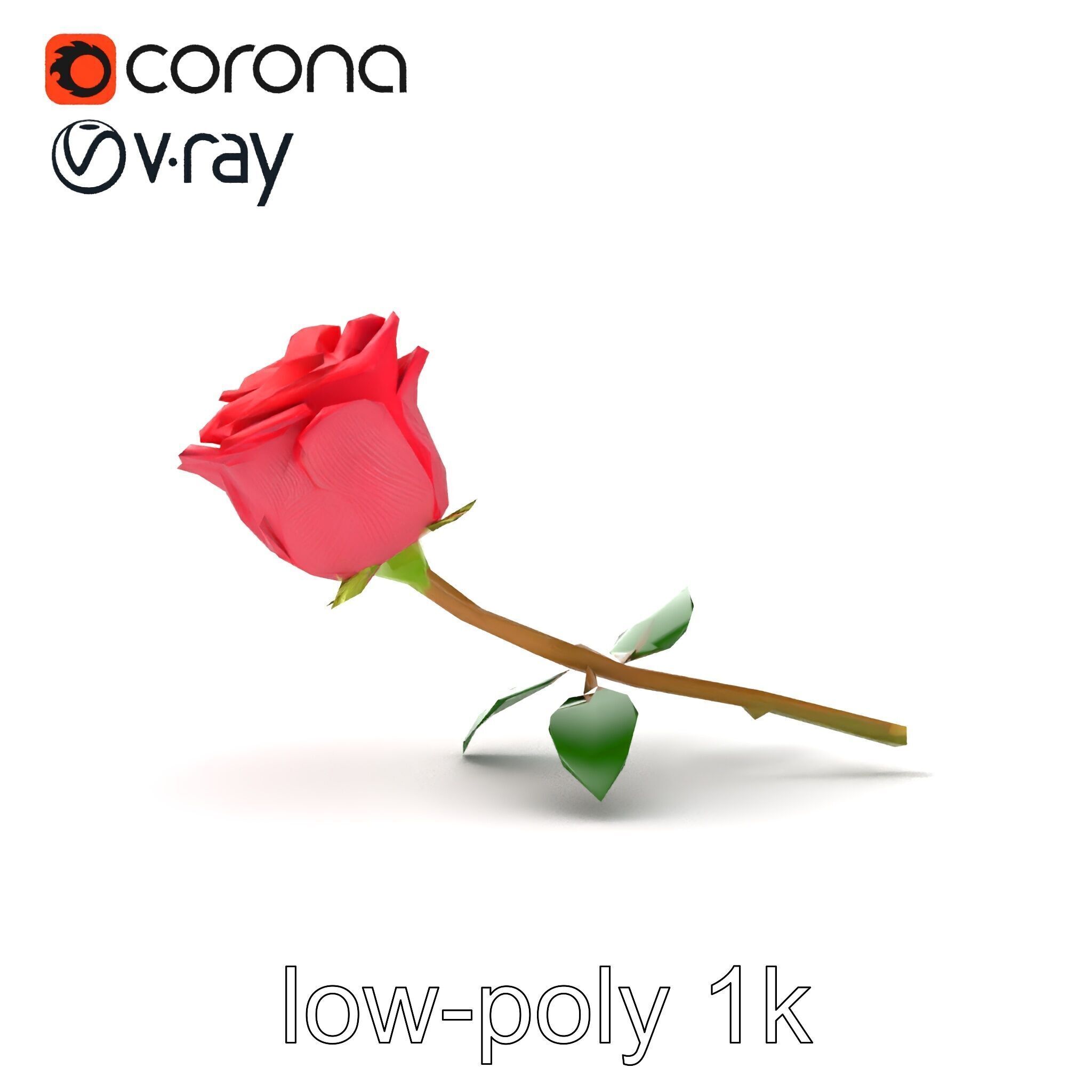 Miniature Rose Flower Model Pack for Stunning Environmental D... Low-poly 3D model_24