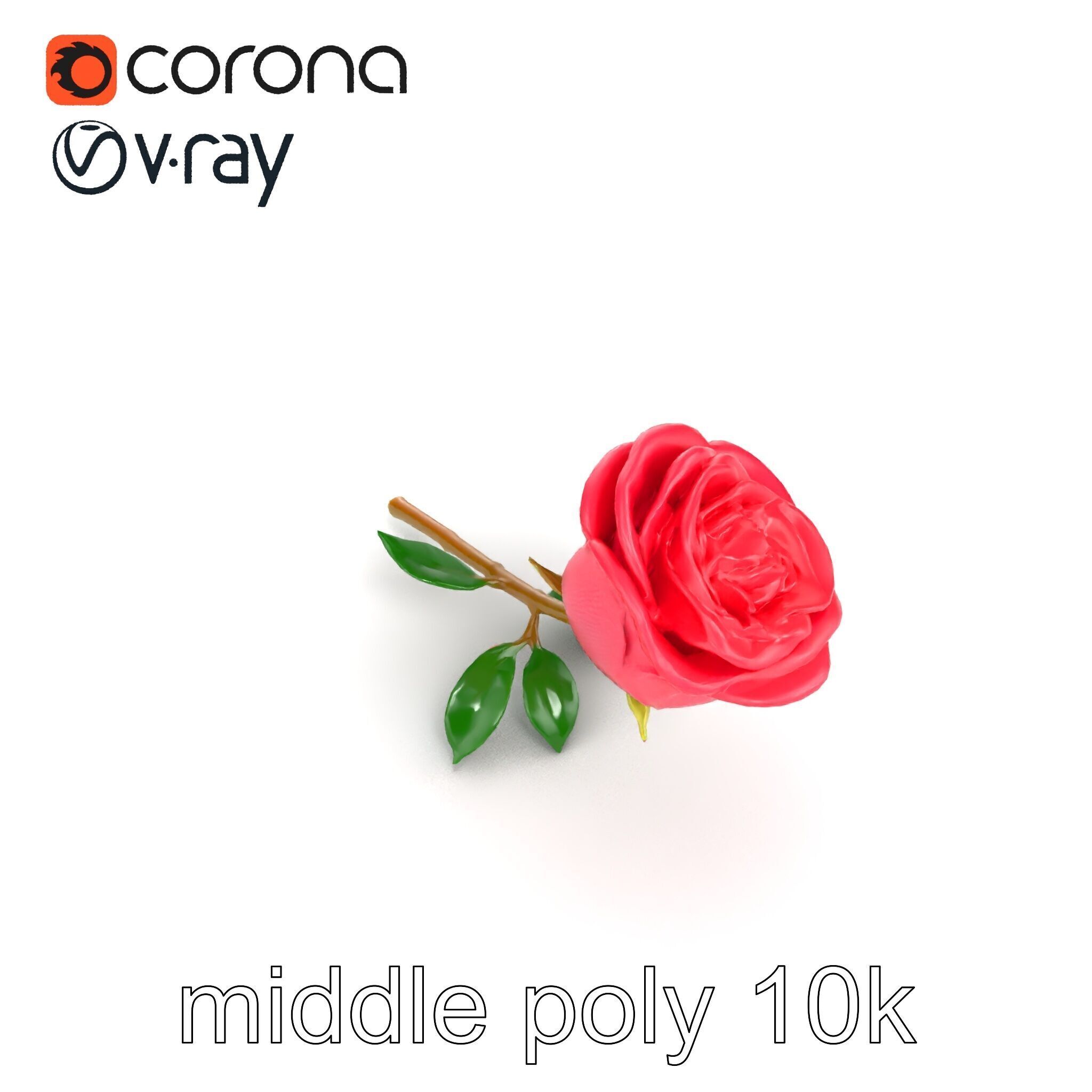 Miniature Rose Flower Model Pack for Stunning Environmental D... Low-poly 3D model_12