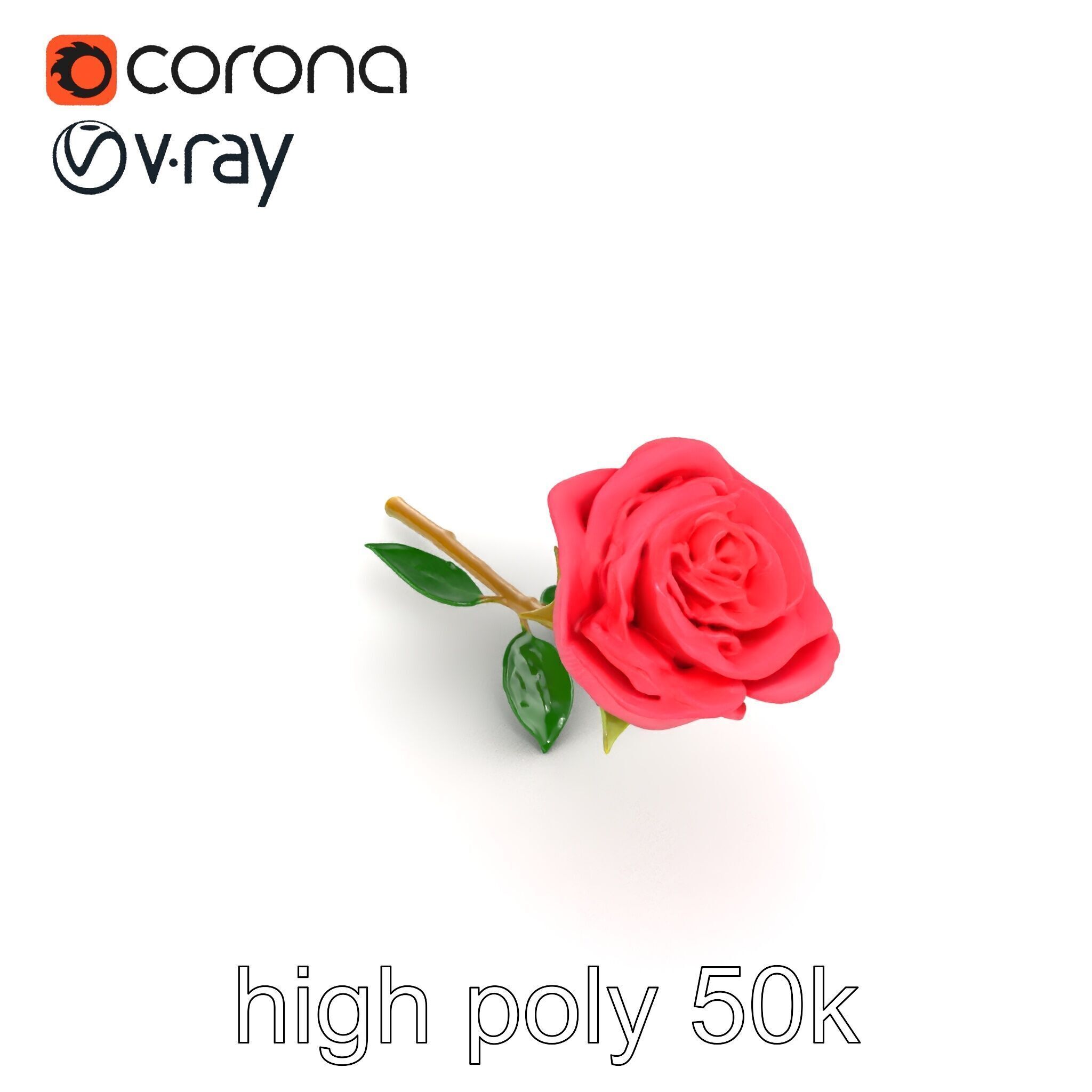 Miniature Rose Flower Model Pack for Stunning Environmental D... Low-poly 3D model_16