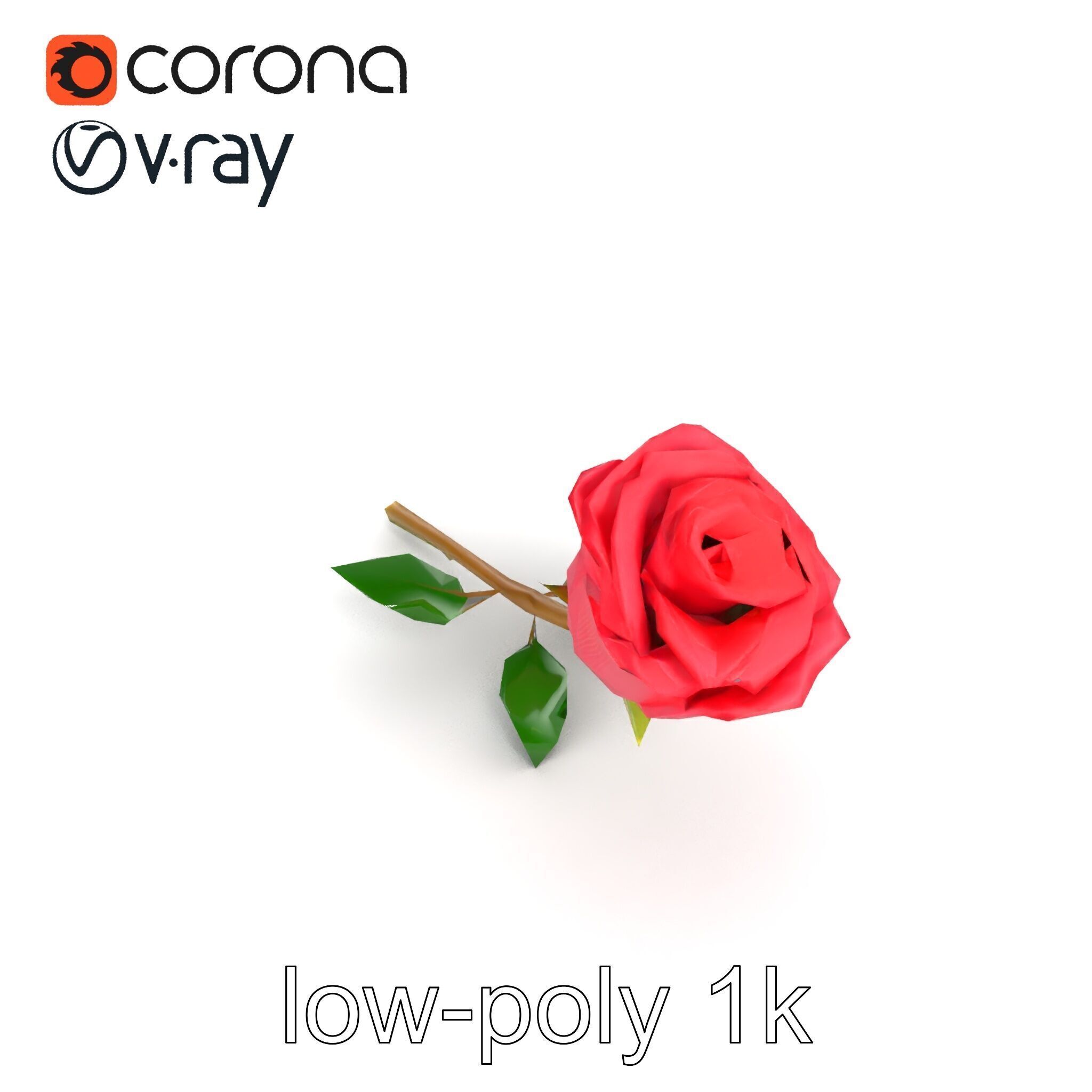 Miniature Rose Flower Model Pack for Stunning Environmental D... Low-poly 3D model_30