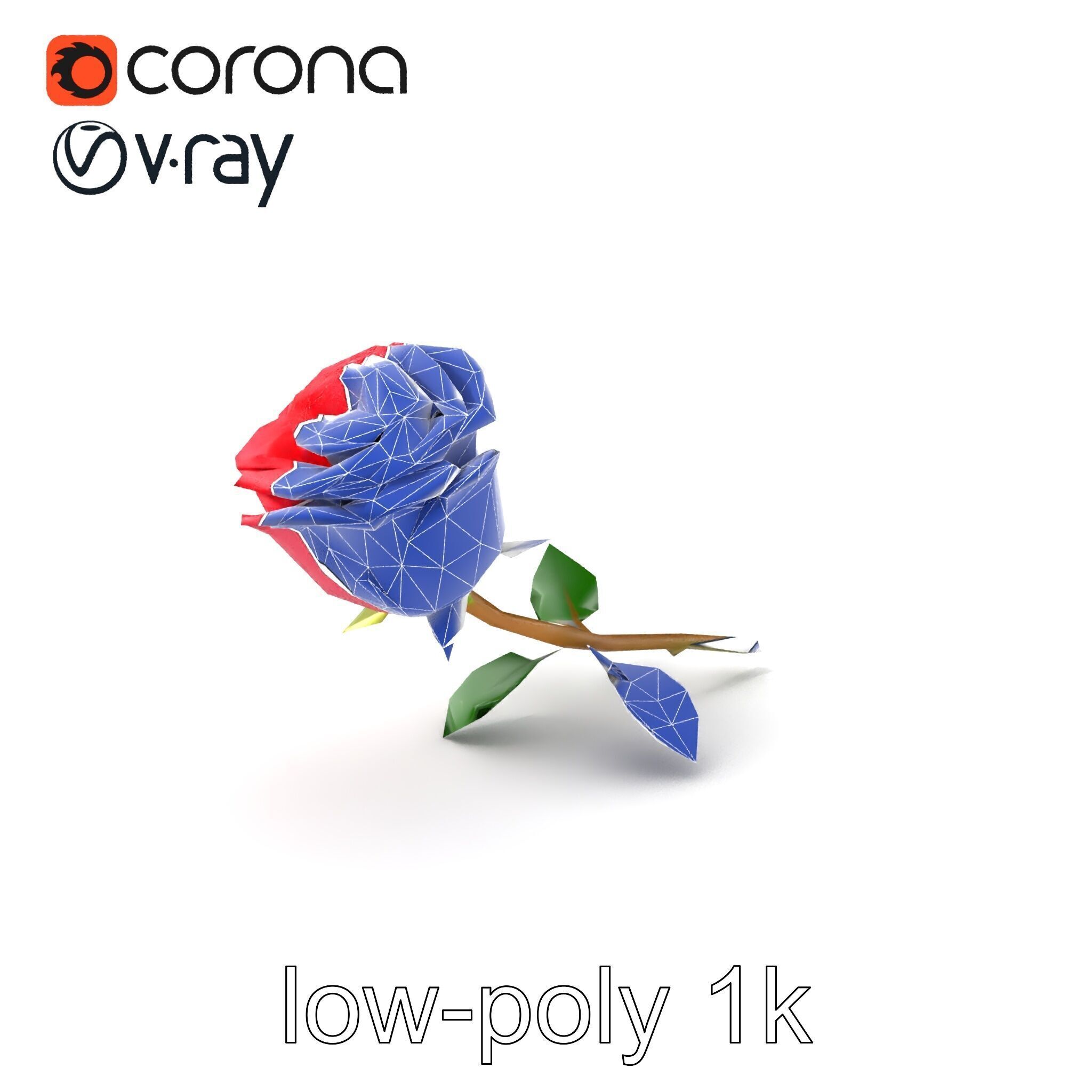 Miniature Rose Flower Model Pack for Stunning Environmental D... Low-poly 3D model_7