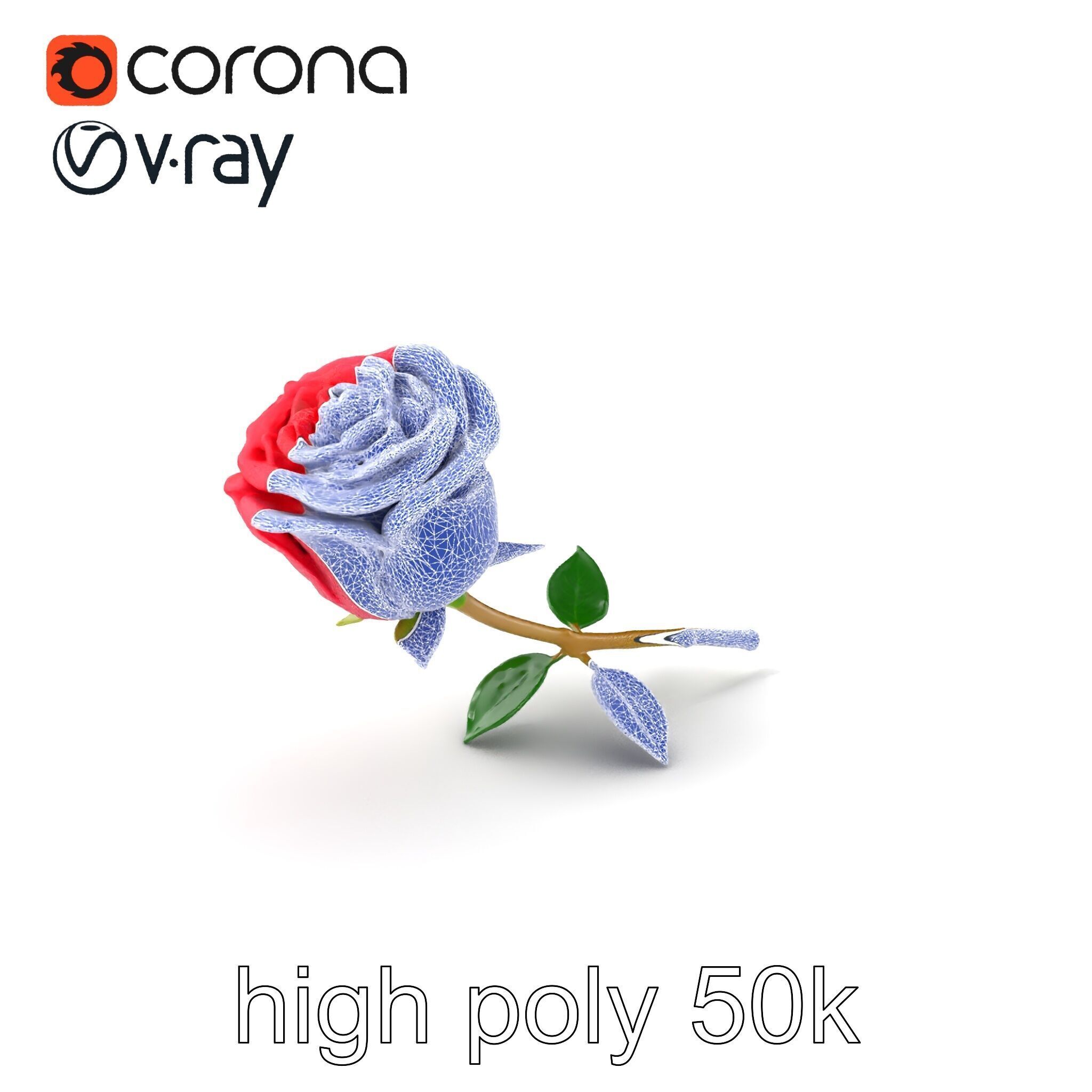 Miniature Rose Flower Model Pack for Stunning Environmental D... Low-poly 3D model_10